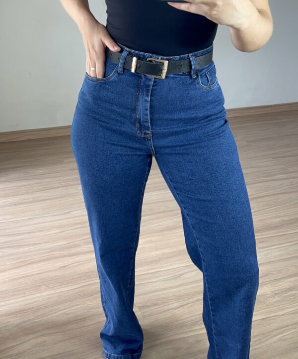 Wide Leg Jeans com Elastano Escura - Image 2
