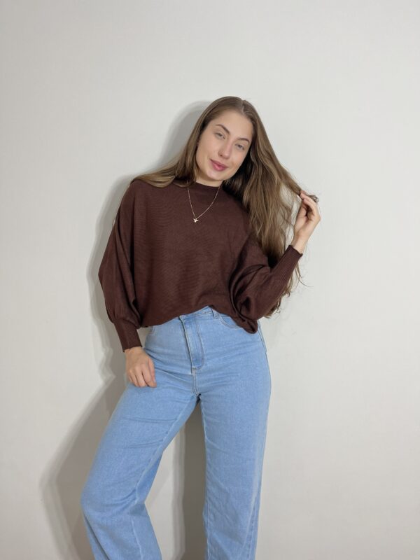 Tricot Amplo Marrom - Image 3