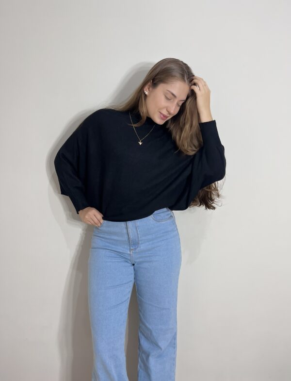 Tricot Amplo Preto