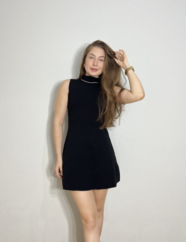 Vestido Milano Tricot Preto - Image 3